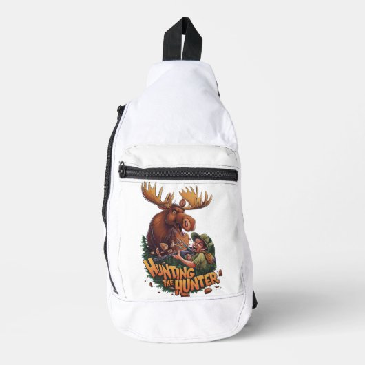 De Ontmoeting eland jacht humoristisch Sling Bag (Voorkant)