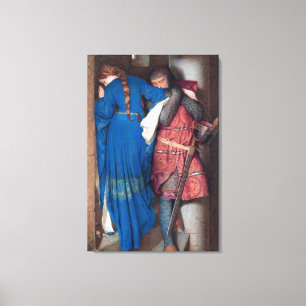 De ontmoeting op de torenttrap (F.W. Burton) Canvas Afdruk