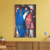 De ontmoeting op de torenttrap (F.W. Burton) Canvas Afdruk (Insitu (Woonkamer))