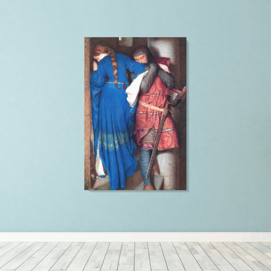 De ontmoeting op de torenttrap (F.W. Burton) Canvas Afdruk (Insitu (Houten vloer))