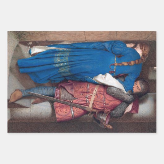 De ontmoeting op de torenttrap (F.W. Burton) Inpakpapier Vel (Voorkant)