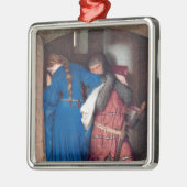 De ontmoeting op de torenttrap (F.W. Burton) Metalen Ornament (Links)