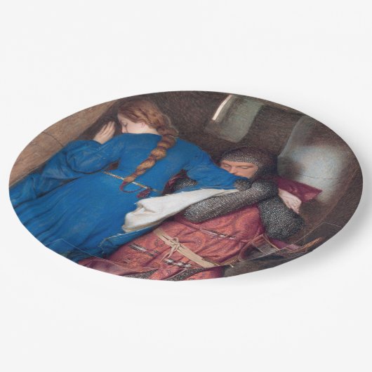 De ontmoeting op de torenttrap (F.W. Burton) Papieren Bordje (Gekanteld)