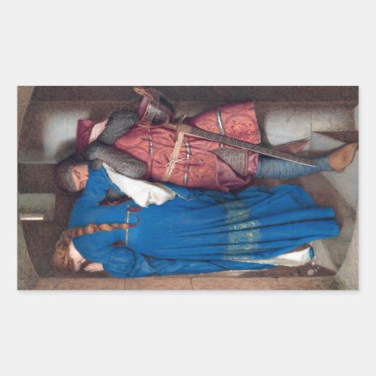 De ontmoeting op de torenttrap (F.W. Burton) Rechthoekige Sticker (Voorkant)