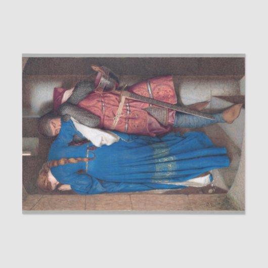 De ontmoeting op de torenttrap (F.W. Burton) Tissuepapier (Voorkant)