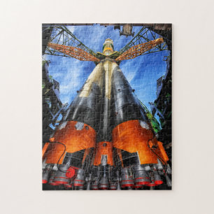 De Ontploffingen van de Raket van Soyuz weg aan Legpuzzel