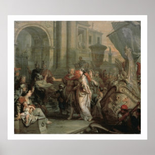 De ontscheping van Cleopatra in Tarsus (olie op Poster