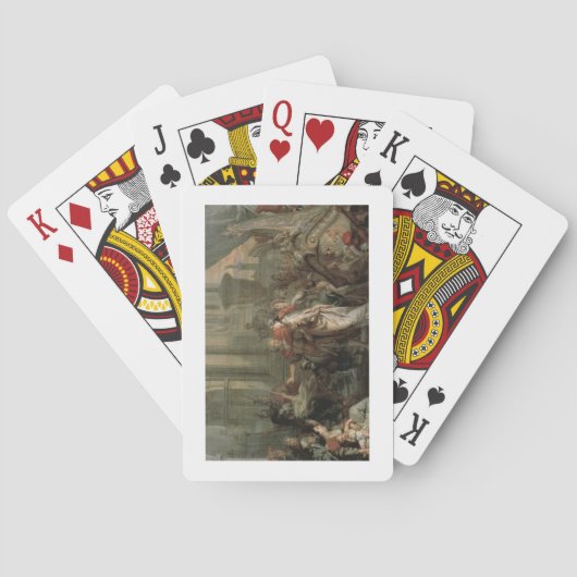 De ontscheping van Cleopatra in Tarsus (olie op Speelkaarten (Achterkant)