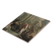 De ontscheping van Cleopatra in Tarsus (olie op Tegeltje (Zijkant)