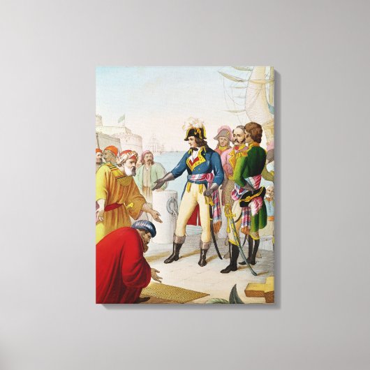 De ontscheping van Napoleon in Alexandrië Canvas Afdruk (Voorkant)