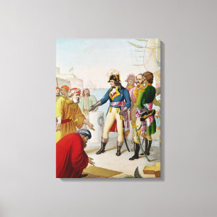 De ontscheping van Napoleon in Alexandrië Canvas Afdruk
