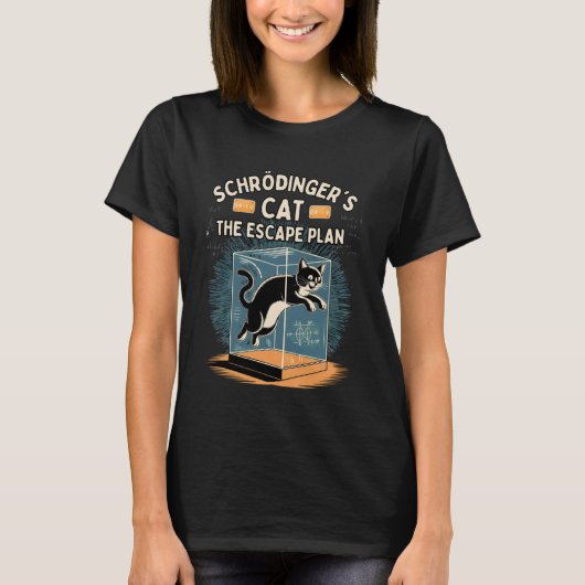 De Ontsnappingsplan van Schrödingers Kat Fysica Li T-shirt (Voorkant)