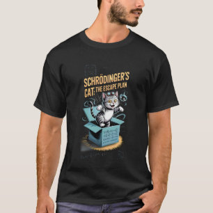 De Ontsnappingsplan van Schrödingers Kat Fysica Li T-shirt