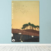 De Ontspannende Avond Zonsondergang Canvas Afdruk (Insitu (Houten vloer))