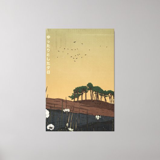 De Ontspannende Avond Zonsondergang Canvas Afdruk (Voorkant)