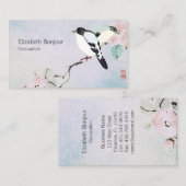 De ontspannende van Vogels Aziatische Natuur van Visitekaartje (Voorkant / Achterkant)