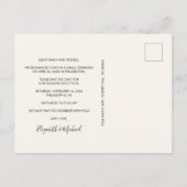 De Ontvangingsfoto van het huwelijk bewaart de Dat Aankondigingskaart (Achterkant)