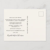 De Ontvangingsfoto van het huwelijk bewaart de Dat Aankondigingskaart (Achterkant)