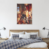 De ontvangst van Christoffel Columbus Canvas Afdruk (Insitu (Slaapkamer))