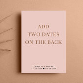 De Ontvangst van het huwelijk Blush Roze sparen de Aankondiging