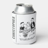 De Ontvangst van het huwelijk Bridegroom heeft een Blikjeskoeler (Blikje Voorkant)