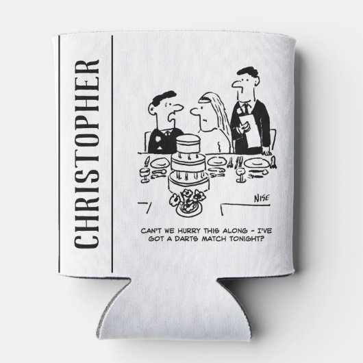 De Ontvangst van het huwelijk Bridegroom heeft een Blikjeskoeler (Achterkant)