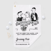 De Ontvangst van het huwelijk Bridegroom heeft een Golfhanddoek (Insitu)