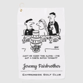 De Ontvangst van het huwelijk Bridegroom heeft een Golfhanddoek