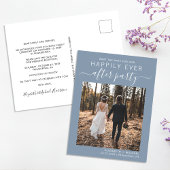 De Ontvangst van het huwelijk de Foto Dusty Blue s Aankondigingskaart