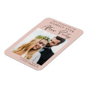 De Ontvangst van het huwelijk Foto Blush Save the  Magneet (Linkerzijde)