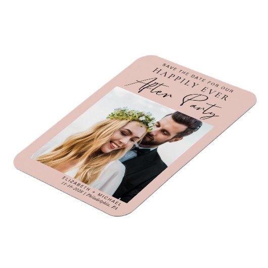 De Ontvangst van het huwelijk Foto Blush Save the  Magneet (Linkerzijde)