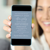 De Ontvangst van het huwelijk Foto Dusty Blue spar Aankondiging