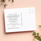 De Ontvangst van het huwelijk Foto Dusty Blue spar Aankondigingskaart