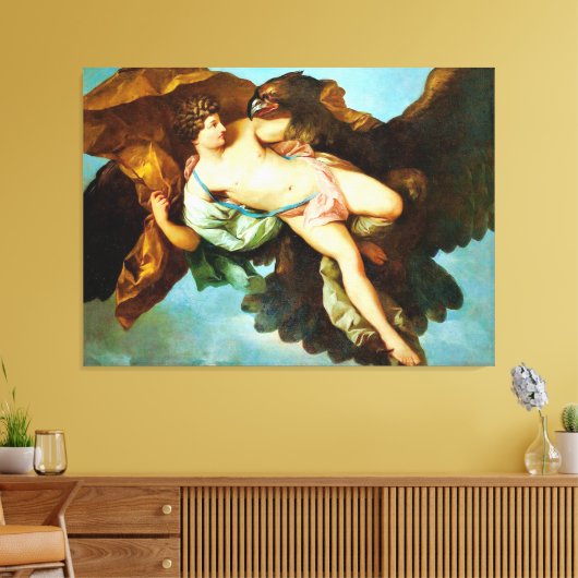 De ontvoering van Ganymedes Fine Art Canvas (Insitu (Woonkamer))