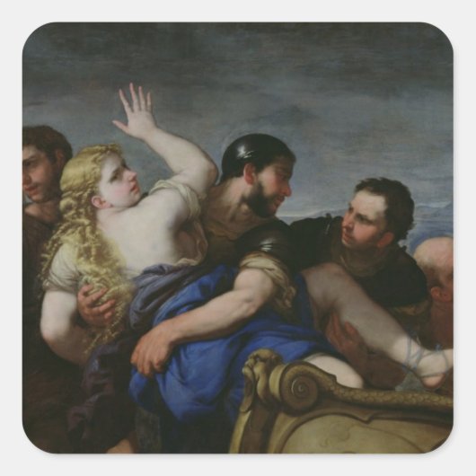 De ontvoering van Helen Vierkante Sticker (Voorkant)