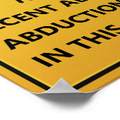 De ontvoering van UFO! Alien Spaceship Humor Poster (Hoek)