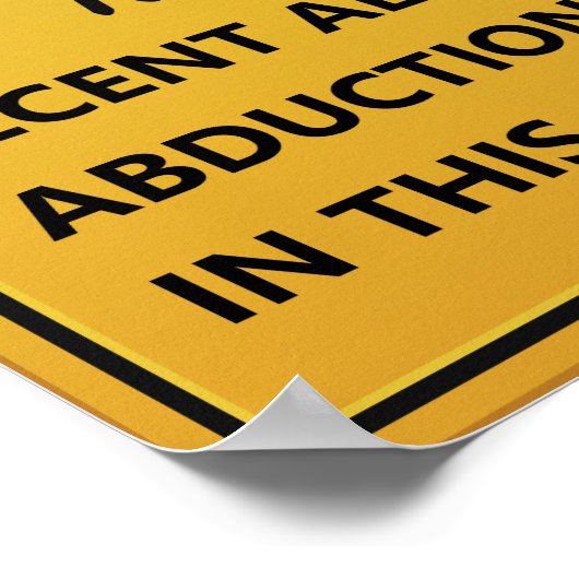 De ontvoering van UFO! Alien Spaceship Humor Poster (Hoek)