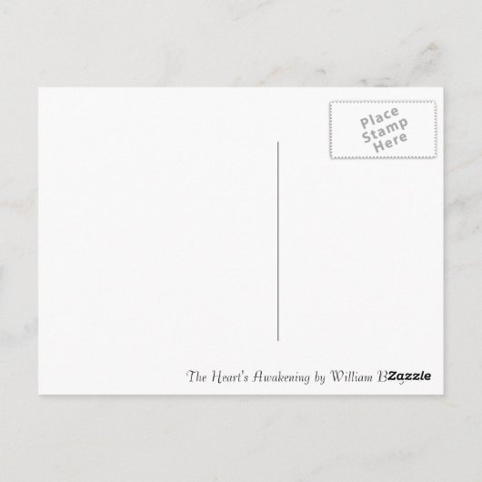 De ontwaking van het hart door William Bougereau Briefkaart (Achterkant)