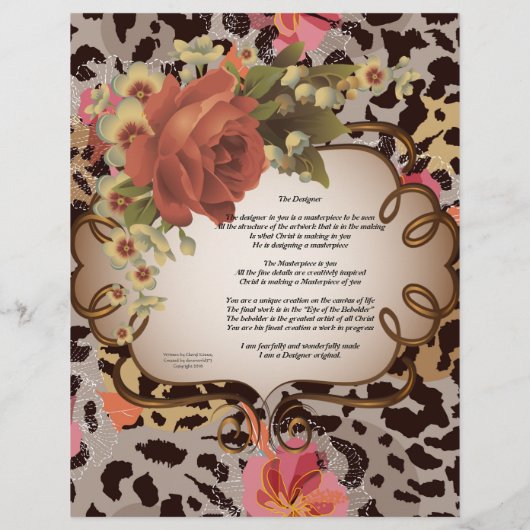 De ontwerper gepersonaliseerd Briefpapier papier (Achterkant)