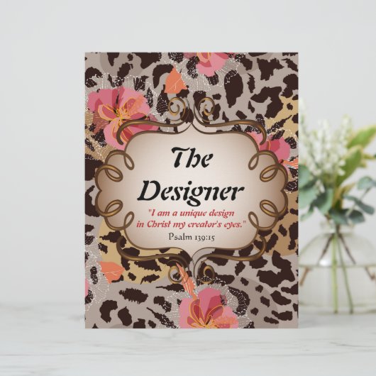 De ontwerper gepersonaliseerd Briefpapier papier (Staand voorkant)