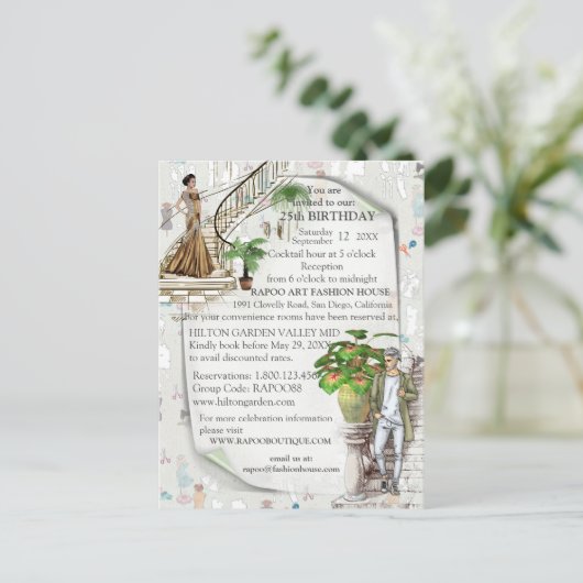 De ontwerper van de Mode Aankondigingskaart (Staand voorkant)