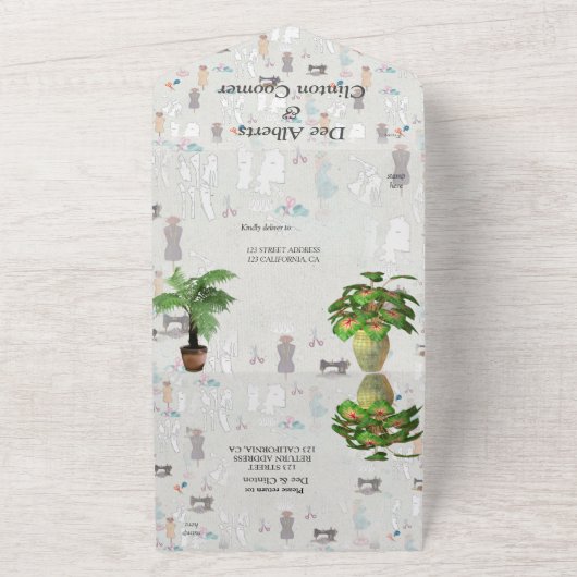 De ontwerper van de Mode All In One Uitnodiging (Buitenkant)