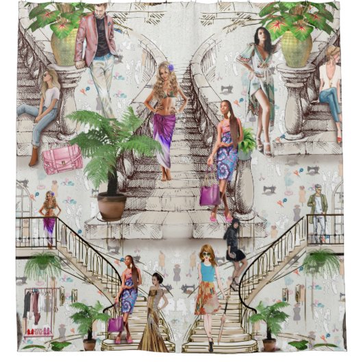 De ontwerper van de Mode Douchegordijn (Voorkant)