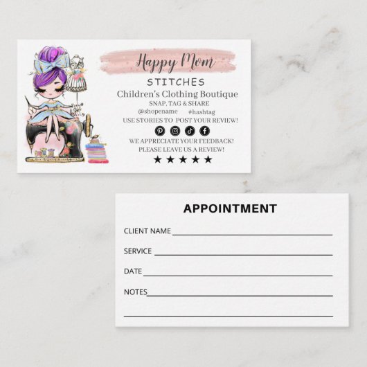 De Ontwerper van de Mode van het Visitekaartje naa (Voorkant / Achterkant)