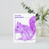 De ontwijkende Paarse Eekhoorn Briefkaart (Staand voorkant)