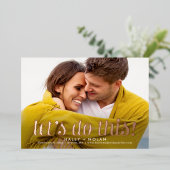 De onverdiende ECHTE FOLIE van het Manuscript spar Folie Uitnodiging (Staand Voorkant)