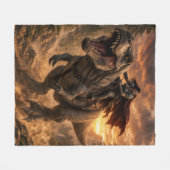 De onverschrokken dinosauriusrijder fleece deken (Voorkant (Horizontaal))