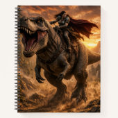 De onverschrokken dinosauriusrijder notitieboek (Voorkant)