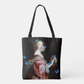 De Onverwachte Aankomst van Blauwe Vlinders Tote Bag (Achterkant)