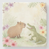 De onverwachte vrienden stenen onderzetter (Voorkant)